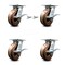 Service Caster 6 Inch High Temp Phenolic Caster Set with Roller Bearing 4 Brake 2 Swivel Lock SCC-35S620-PHRHT-SLB-BSL-2-SLB-2 - alternate 2